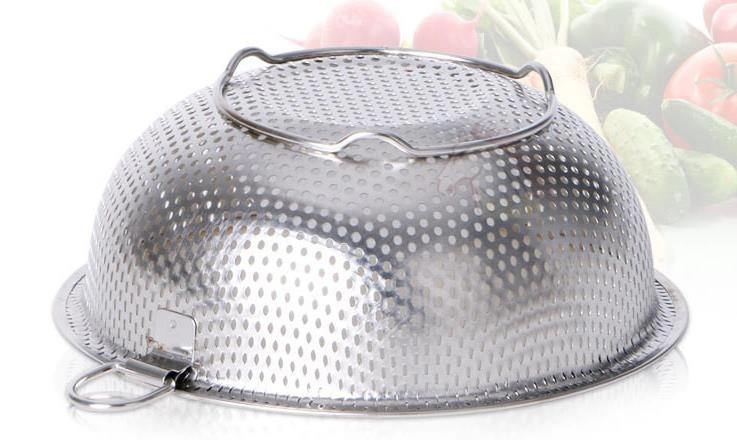 Stainless Steel Drain Basket Fuit Rice Vegetable Wash Drain Basin