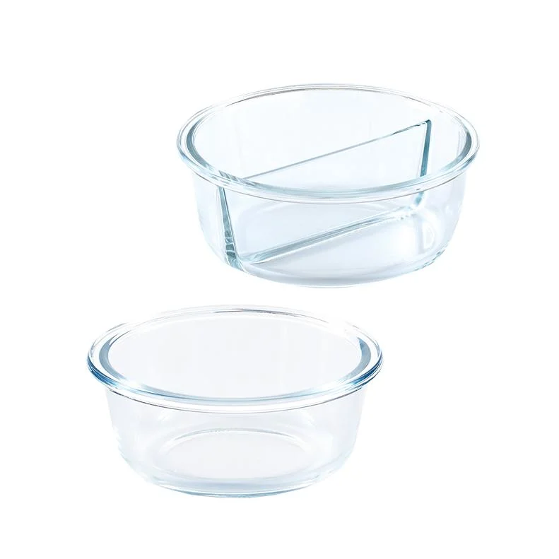 930ml Lunch Clear Box Microwave Glass Bowl Glass Crisper